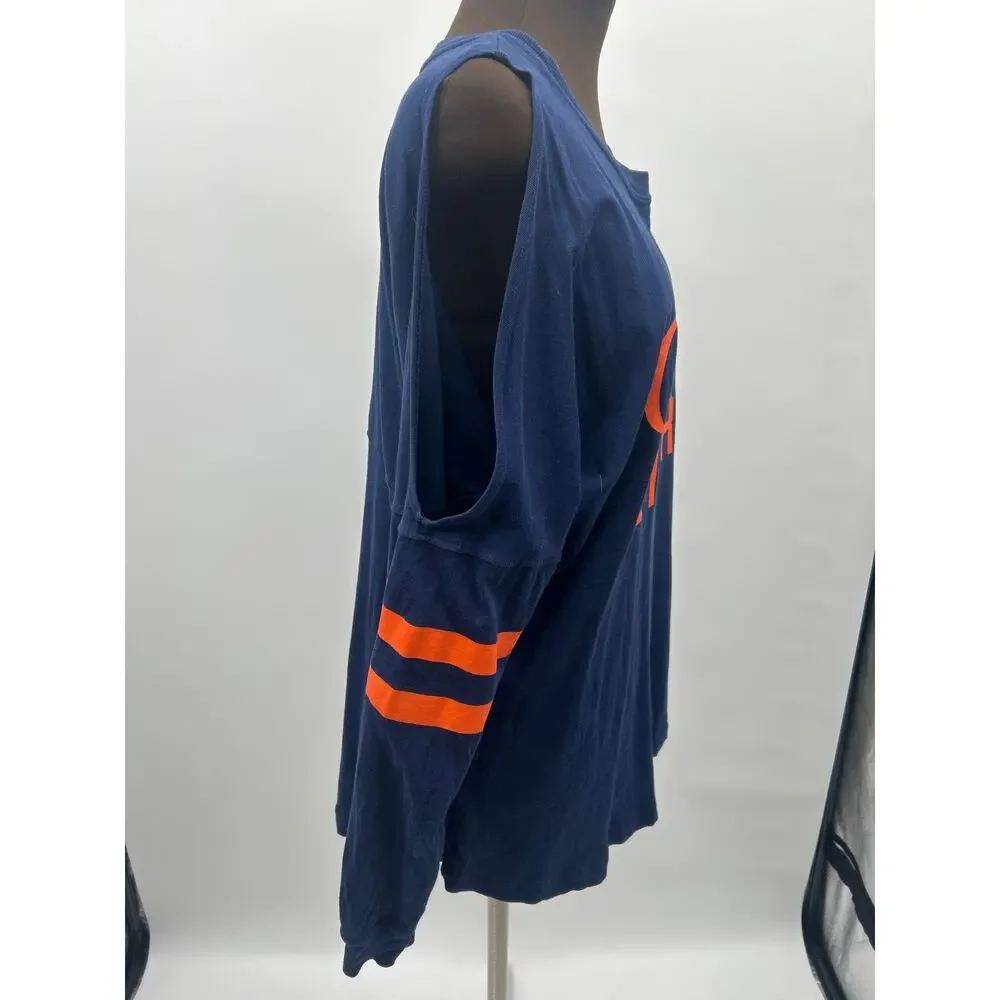 Spirit Jersey Women’s Cold Shoulder Auburn Tigers College Top Size M War Eagle